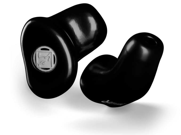 Gehörschutz Schwarzer Musikgehörschutz mit Filter der Marke Hörluchs.